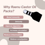 RAENU Castor Oil Pack Wrap, Castor Oil Wrap Stomach, Castor Oil Pack For Liver Detox, Castor Oil Pack Wrap Organic