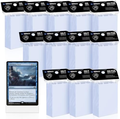 1200 Pack Card Sleeves, Perfect Fit Inner Sleeves Ideal for Double-Sleeving, Trading Card Sleeve Compatible with MTG, TCG, Gaming Cards
