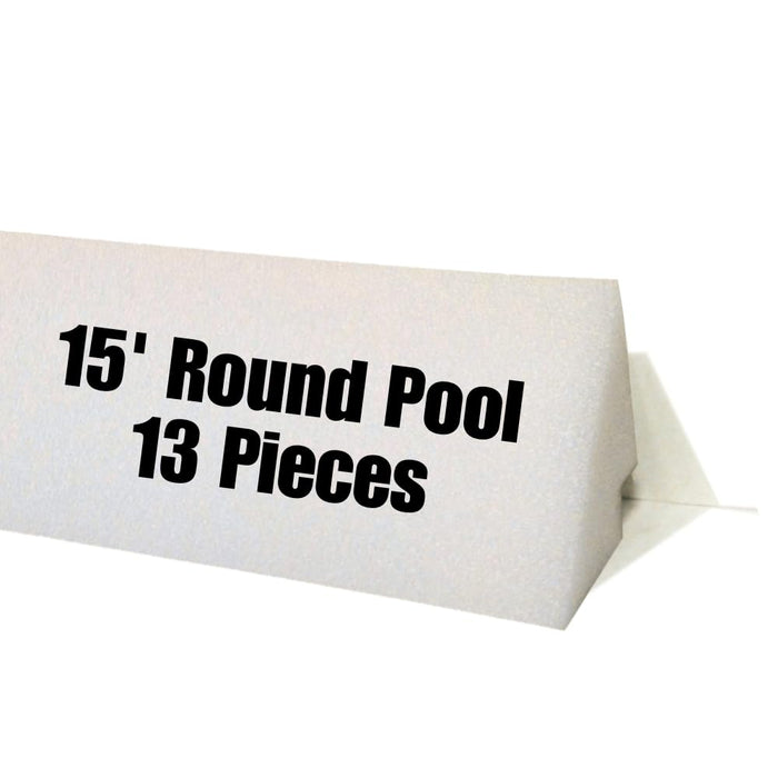 Freetime Fun 46" 13 PCS Peel and Stick Pool Cove for 15' Round Above Ground Pool - Dense Closed Cell Foam Peel and Stick Above Ground Pool Cove with Adhesive Back for Pool Liner Protection