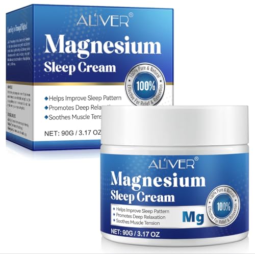 Magnesium Cream For Feet, Magnesium Cream for Sleep,Soothes Muscle Tension,Magnesium Lotion for Relaxation,3.17oz
