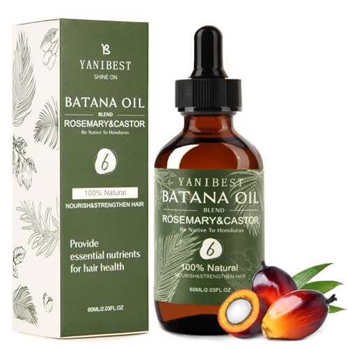 YANIBEST Batana Castor Oil, 100% Pure Natural Hair Oil for Strengthening Hair, Nourish and Repair Damaged Hair, Improve Scalp Health