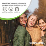 Natures Plus Power Teen for Her Chewable - 60 Vegetarian Tablets - Wild Berry - High Potency Multivitamin for Young Women - Hormone-Balancing - Sugar Free, Vegan, Gluten-Free - 30 Servings