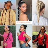 SEIKEA Upgraded Long Braid Ponytail Extension with Elastic Tie Straight Sleek Wrap Around Braid Hair Extensions Ponytail Dark Chocolate Brown 34 Inch (After Braided 30 Inch)