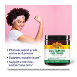 Country Life Glutamine Pure Powder 5000mg, 9.7oz Powder, 55 Servings, Supports Muscle Tissue - Supports Intestinal & Immune Cells - Pharmaceutical Grade Amino Acid, Certified Gluten-Free