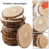 FSWCCK 17 PCS Unfinished Wood Slices for centerpieces 5.1-5.5 Inch,Round Wooden Discs with Tree Bark,Wood Cookies Circles for Crafts Christmas Ornaments,Wood Slice for Rustic Wedding Decoration