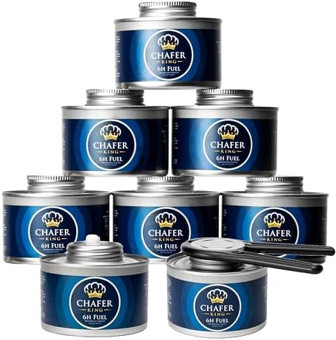 8 Pack (For Price of 6) - 6 Hour Chafing Fuel Cans, Food Warmers for Parties, Chafing Dish, Buffet Set