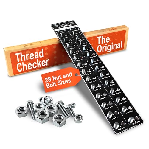 The Original Identibolt Thread Checker, 28 Nut and Bolt Thread Checker, Bolt and Nut Identifier Gauge, Tight Tolerance, Industrial Grade Precision, Wall Mountable Design