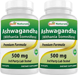 Best Naturals Ashwagandha Extract 500 Mg 120 Capsules (Pack of 2)