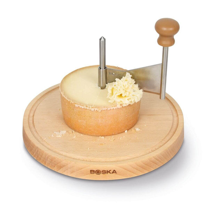 BOSKA Cheese Curler Amigo - The Original with 10-year Warranty - Cheese Wheel for i.a. Tete de Moine, Girolle & Chocolate - Cheese Shaver made of Stainless Steel