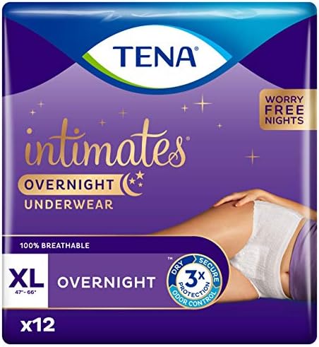 TENA Intimates Overnight Underwear XLarge, 12 Count - 4 Packs per case.