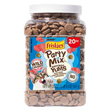 FRISKIES Purina Natural Cat Treats, Party Mix Natural Yums With Wild Caught Tuna and added vitamins, minerals and nutrients - 20 oz. Canister