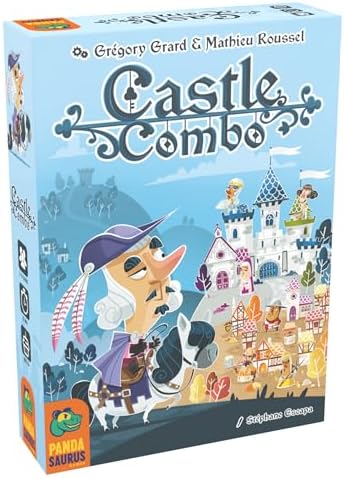 Pandasaurus Games Castle Combo Card Game - Maximize Combos in This Card Placement Strategy Game, Quick Competitive Family Game for Kids & Adults, Ages 10+, 2-5 Players, Playtime, Made