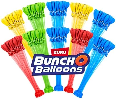 Original Bunch O Balloons Multi-Colored 330+ Rapid-Filling Self-Sealing Water Balloons (Amazon Exclusive 10 Pack) by ZURU Water Balloon for the Whole Family, Kids, Teens, Adults