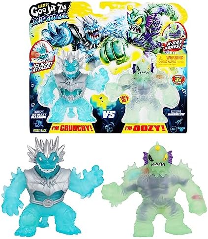 Heroes of Goo JIT Zu Deep Goo Sea Battle Pack - Exclusive Ice Blast Blazagon VS Horriglow Figures. Crunchy, Oozy Figures For Out-of-Pack Battles!