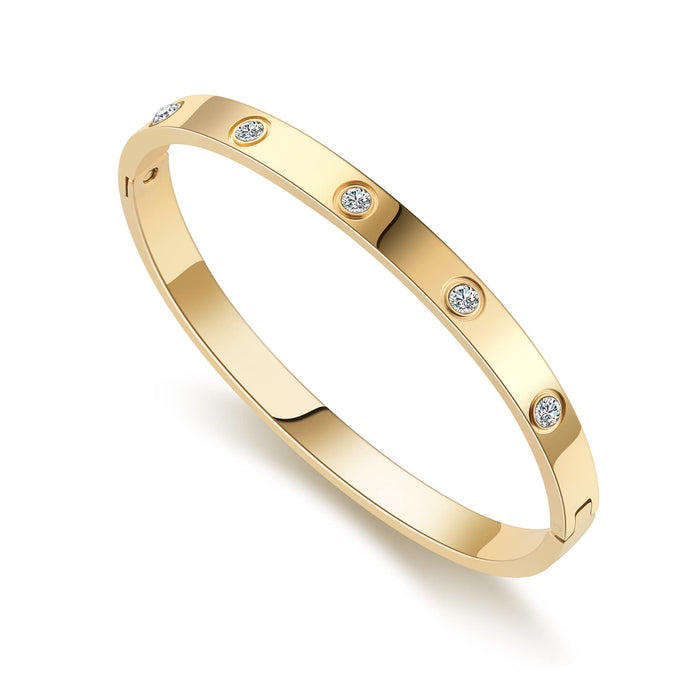 RIMRIVA Gold Bracelets for Women Love Bangle Bracelet Friendship