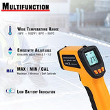 nfrared Thermometer,V·RESOURCING Non-Contact Laser Digital Temperature Gun -50 to 550°C(-58 to 1022°F), LCD Display with Backlight Infrared Thermometer for Laboratory,Kitchen,Factory Industry Use