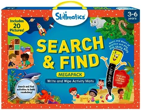 Skillmatics Preschool Learning Activity - Search and Find Megapack Educational Game, Perfect for Kids, Toddlers Who Love Toys, Art and Craft Activities, Gifts for Kids Ages 3, 4, 5, 6