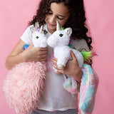 Perfectto Design Unicorn Toy for Girls Age 3-10; 4 PCS Set - Mommy and Baby Stuffed Animals, Bag and a Doll Blanket. Unicorn Gift for 3-8 Year Old Birthdays and Christmas