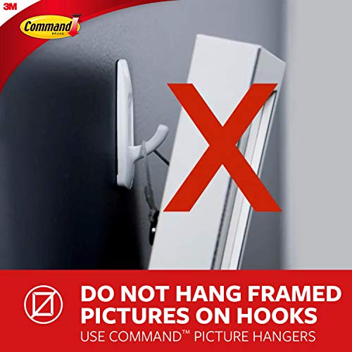 Command Small Wire Toggle Hooks, 16 Hooks and 24 Command Strips, Damage Free Hanging Wall Hooks with Adhesive Strips, No Tools Adhesvie Hooks for Hanging, Organization and Storage, Holds up to 0.5 lb