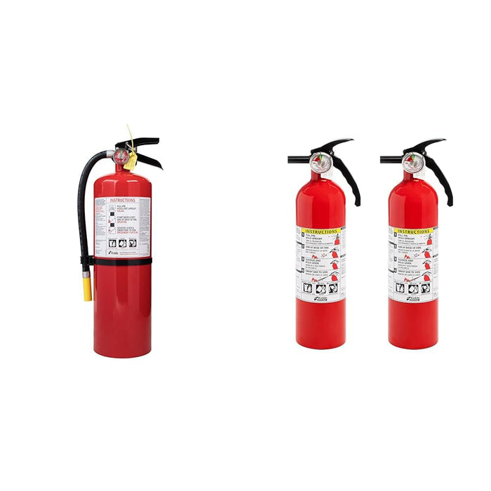 Kidde Fire Extinguisher for Commercial Use, 3-A:40-B:C, 17 Lbs., Refillable & Reusable & Fire Extinguisher for Home, 1-A:10-B:C, Dry Chemical Extinguisher, Red, Mounting Bracket