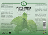 Carolina Peppermint Castile Soap Liquid – Skin-Softening Olive Oil Soap Organic Body Wash – Pure Castile Soap Peppermint Liquid Soap – Vegan Castille Soap Liquid (Peppermint, 32 ounces)