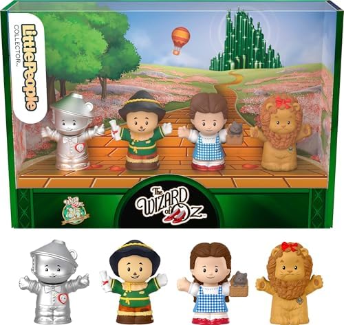 Little People Collector The Wizard of Oz Movie Special Edition Set for Adults & Fans, 4 Figures in Display Gift Package