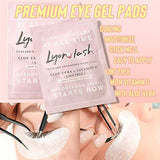 100 Pairs Eyelash Extension Under Eye Gel Pads by Lyon Lash - Lint Free with Aloe Vera Hydrogel Eye Patches, Premium Eyelash Extension Supplies & Beauty Tools, Fit Most Eye Shape, Stick Well