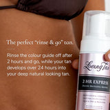 Loving Tan 2 HR Express Mousse, Dark- Streak Free, Natural looking, Professional Strength Sunless Tanner - Up to 5 Self Tan Applications per Bottle, Cruelty Free, Naturally Derived DHA - 4 FL Oz