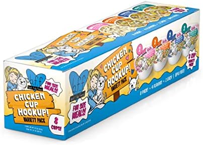 Weruva Best Fido Friend Fun Size Meals for Dogs, Chicken Cup Hookup Variety Pack, 2.75oz Cup, Pack of 8