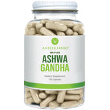 Antler Farms - 100% Pure Organic Ashwagandha Root and Ashwagandha Root Extract, 130 Capsules, 1200mg – Std. to 5% withanolides, Boost Mental Performance, Energy and Immunity