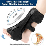 exhood Plantar Fasciitis Night Splint, Brace for Plantar Fasciitis Relief, Adjustable with 3 Straps, Perfect for Day & Night Use, Alleviates Foot Drop, Achilles Tendonitis (Black)