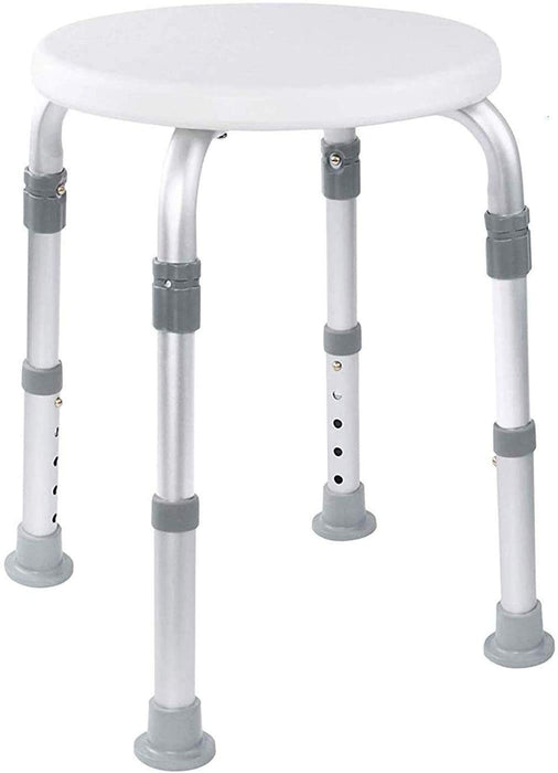 Vaunn Medical Tool-Free Assembly Adjustable Shower Stool Tub Chair and Bathtub Seat Bench with Anti-Slip Rubber Tips for Safety and Stability