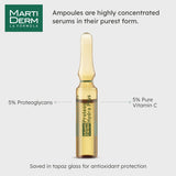 MartiDerm Proteos Hydra Plus Highly Concentrated Serum Ampoule for Women and Men with 5% Proteoglycans and Pure Vitamin C, 30 Ampoules.