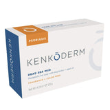 Kenkoderm Psoriasis Dead Sea Mud Soap with Argan Oil & Shea Butter 4.25 oz | 4 Bars | Dermatologist Developed | Fragrance + Color Free | Eczema, Psoriasis and Rosacea