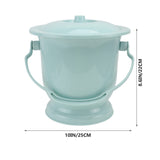 DOITOOL Chamber Pot with Lid Handle Urine Pots Urine Bucket Potty Urinal Bottle for Home Blue