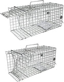 2-Pack H&B Rat Trap,Mouse Traps,Humane Live Animal Trap Cage,14.2x7.9x7.9inch,Work for Indoor and Outdoor,Catch and Release Stray Cats,Squirrels and Rodents,Medium(Silver)