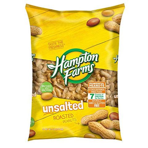 2 Set an Item of Hampton Farms Unsalted in-Shell Peanuts (5 lbs.) - Pack of 1 - Bulk Disc