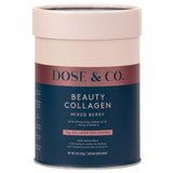 DOSE & CO. Beauty Collagen with Hyaluronic Acid and Vitamin C for Hair, Skin & Nails, Mixed Berry Flavor - 9oz Powder Supplement
