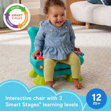 Fisher-Price Toddler Learning Toy Laugh & Learn Smart Stages Chair with Music Lights & Activities for Infants Ages 1+ Years, Teal