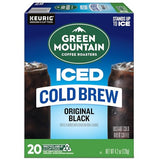 Green Mountain Coffee Roasters Original Black Iced Cold Brew Coffee, Single Serve Keurig K-Cup Pods, 20-Count Box