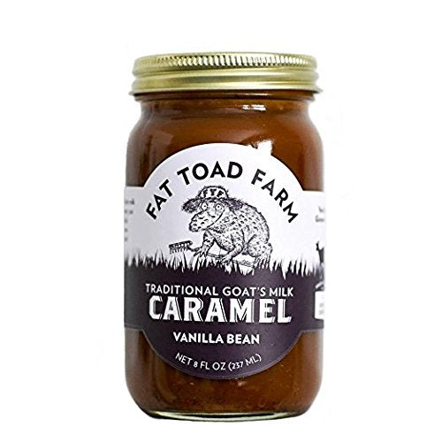 Fat Toad Farm Traditional Goat’s Milk Caramel Sauce, Vanilla Bean, 8fl oz Jar, Cajeta, Gluten Free
