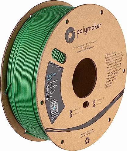 Polymaker Glitter ASA Filament 1.75mm Galaxy Green, Heat & Weather Resistant ASA 3D Printer Filament 1kg - Twinkling ASA UV Resistant for Outdoor Functional Parts, Dimensional Accuracy +/- 0.03mm