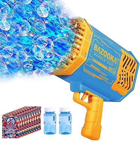Bubble Machine Gun Kids Toys, Bubble Gun with Colorful Lights and Thousands Bubbles, Outdoor Toy Birthday Party Favors Gifts for Boys Girls Age 3 4 5 6 7 8 9 10 11 12 Years Old