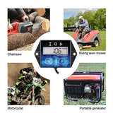 RUNLEADER Small Engine Hour Meter, Digital Tachometer, Maintenance Reminder, Battery Replaceable, User Shutdown, Use for ZTR Lawn Mower Tractor Generator Marine Outboard ATV (1)