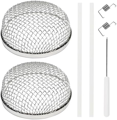 TONDA RV Furnace Vent Screen, Bug Screens Heater Vent Cover for Camper with Installation Tool and Silicone Rubber, 2.8 x 1.3 Inch, 2 Pack