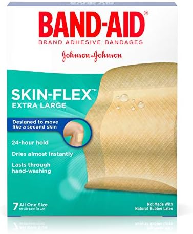 Band-Aid Brand Skin-Flex Adhesive Bandages, Extra Large, 7 Count Per Box (3 Boxes)