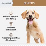 Omega for Dogs - 180 Delicious Soft Chews - Salmon Oil Treats for Skin and Coat, Itch Relief - Fish Oil Blend of Essential Fatty Acids, Omega 3, 6, and 9, and Vitamins - Peanut Butter Flavor