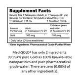 MediGOLD True Collodal Gold Dietary Supplement - 500 mL (16.9 Fl Oz) in Clear BPA-Free Plastic Bottle