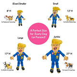 FUZZU Donald Trump Political Parody Novelty Durable Dog Chew Toy with Squeaker, Small 12"