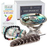 White Sage Smudging Kit Smudge Stick Gift Kit + Instructions & Blessings (Beginner's Kit)